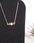 Garnet & Pearl - Charm Necklace Designs by Nature Gems