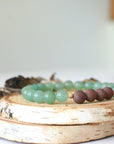 Green Aventurine and Mahogany Obsidian - Mala Bracelet DesignsbyNatureGems