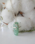 Green Aventurine Crystal Charm Necklace DesignsbyNatureGems