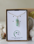 Green Aventurine Crystal Charm Necklace DesignsbyNatureGems