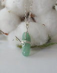 Green Aventurine Crystal Charm Necklace DesignsbyNatureGems