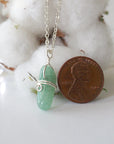 Green Aventurine Crystal Charm Necklace DesignsbyNatureGems