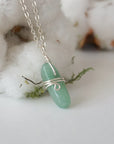 Green Aventurine Crystal Charm Necklace DesignsbyNatureGems