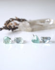 Green Fluorite Stud Earrings Designs by Nature Gems
