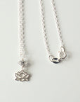 Herkimer Diamond Lotus Charm Pendant - Sterling Silver Necklace DesignsbyNatureGems