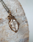 Herkimer Diamond Pendant - Antique Bronze Designs by Nature Gems
