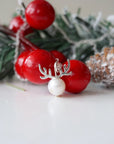 Holiday Reindeer Necklace: Pearl and Sterling Silver Designs by Nature Gems