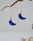 Lapis Lazuli Sterling Silver Moon Earring Designs by Nature Gems