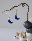 Lapis Lazuli Sterling Silver Moon Earring Designs by Nature Gems