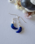 Lapis Lazuli Sterling Silver Moon Earring Designs by Nature Gems