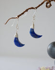 Lapis Lazuli Sterling Silver Moon Earring Designs by Nature Gems