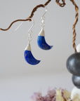 Lapis Lazuli Sterling Silver Moon Earring Designs by Nature Gems
