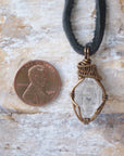 Men's Herkimer Diamond Pendant - Antique Bronze Designs by Nature Gems