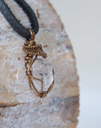 Men's Herkimer Diamond Pendant - Antique Bronze Designs by Nature Gems