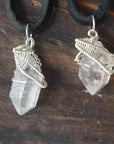 Men's Herkimer Diamond Pendant - Sterling Silver Designs by Nature Gems