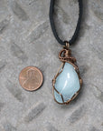 Men's Raw Aquamarine Antique Bronze Necklace Designs by Nature Gems