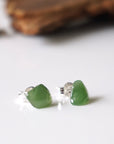 Nephrite Jade Stud Earrings Designs by Nature Gems
