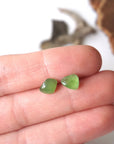 Nephrite Jade Stud Earrings Designs by Nature Gems