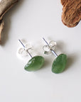Nephrite Jade Stud Earrings Designs by Nature Gems