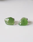 Nephrite Jade Stud Earrings Designs by Nature Gems
