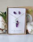 (NEW) Amethyst Charm and Earrings Set Designs by Nature Gems