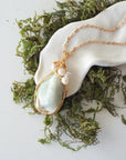 (NEW) Jade and Pearl Pendant - Gold Necklace Designs by Nature Gems