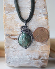 (NEW) Raw Emerald Necklace - Antiqued Silver Pendant Designs by Nature Gems