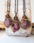 (NEW) Raw Ruby - Antique Bronze Pendant Designs by Nature Gems