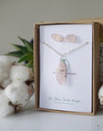 (NEW) Rose Quartz Charm and Earrings Set Designs by Nature Gems