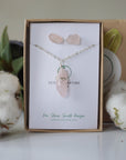 (NEW) Rose Quartz Charm and Earrings Set Designs by Nature Gems