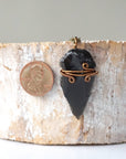 Obsidian Arrowhead Necklace - Antique Bronze DesignsbyNatureGems