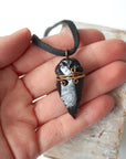 Obsidian Arrowhead Necklace - Antique Bronze DesignsbyNatureGems