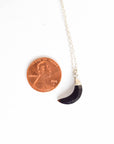 Onyx Crystal Moon Charm Necklace Designs by Nature Gems