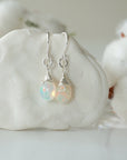 Opal Drop Earrings - Sterling Silver Designs by Nature Gems