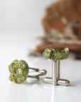 Peridot Cufflinks - Groomsmen Gifts DesignsbyNatureGems