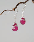 Pink Tourmaline Sterling Silver Drop Earring Designs by Nature Gems