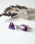 Purple Fluorite Stud Earrings Designs by Nature Gems