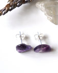 Purple Fluorite Stud Earrings Designs by Nature Gems