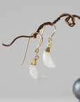 Rainbow Moonstone 14K Gold Moon Earring Designs by Nature Gems