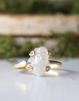 Rainbow Moonstone - Adjustable Ring 14k Gold Designs by Nature Gems