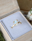 Rainbow Moonstone - Adjustable Ring 14k Gold Designs by Nature Gems