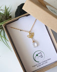 Rainbow Moonstone Necklace - 14K Gold-Filled Lotus Pendant DesignsbyNatureGems