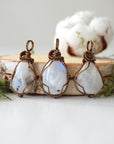 Rainbow Moonstone Necklace - Antique Bronze Designs by Nature Gems