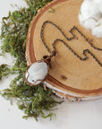 Rainbow Moonstone Necklace - Antique Bronze Designs by Nature Gems