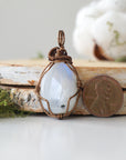 Rainbow Moonstone Necklace - Antique Bronze Designs by Nature Gems