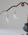 Rainbow Moonstone Sterling Silver Moon Earring Designs by Nature Gems