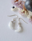 Rainbow Moonstone Sterling Silver Moon Earring Designs by Nature Gems