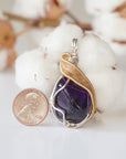Raw Amethyst Healing Crystal Necklace DesignsbyNatureGems