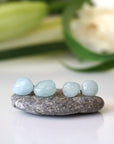 Raw Aquamarine Crystal Stud Earrings DesignsbyNatureGems