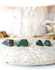 Raw Bloodstone Healing Crystal Earrings - March Birthstone DesignsbyNatureGems
